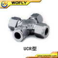 Compression ferrule ss316 tube fittings union cross